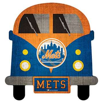 Fan Creations MLB 12 Inch Team Bus Sign, New York Mets