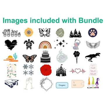 Cricut Joy Machine & Digital Content Library Bundle - Includes 30 images in Design Space App - Portable DIY Smart Machine for creating customized cards, crafts, & labels