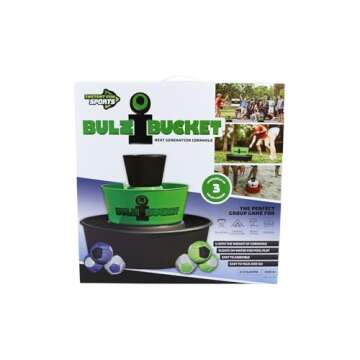 Yardgames BulziBucket - Pool Toys & Games, Beach & Yard Fun, Lightweight Cornhole Alternative, Floats on Water, Perfect for Camping, Tailgate, Family Outdoor Game Night (Green/Black)