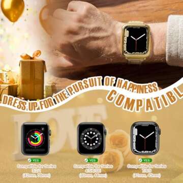 top4cus 40mm Cover Environmental Soft Flexible TPU Anti-Scratch Lightweight Protective 40mm Iwatch Case Compatible with Apple Watch Series 7 Series 6/SE/5/4 Series 3/2/1 - Gold