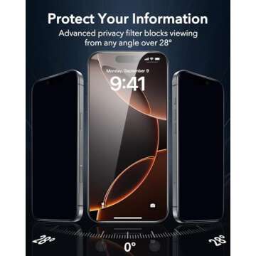 iPhone 16 Pro Max Privacy Screen Protector 3 Pack