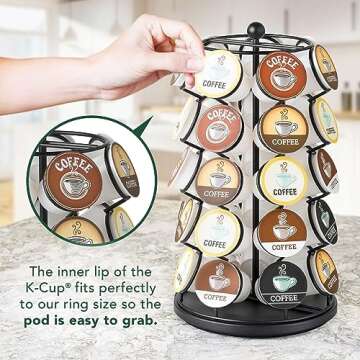 Nifty K Cup Holder - 360-Degree Coffee Pod Carousel