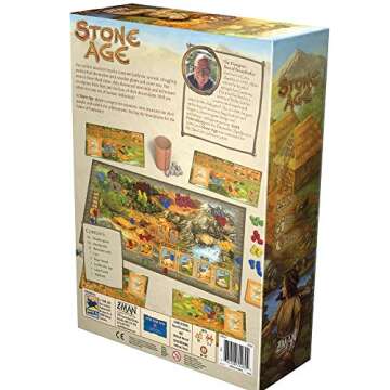 Stone Age Board Game - Engaging Worker Placement Strategy for Civilization Building! Fun Family Game for Kids and Adults, Ages 10+, 2-4 Players, 60-90 Minute Playtime, Made by Z-Man Games