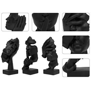 Thinker Statue Set - Modern Resin Home Decor