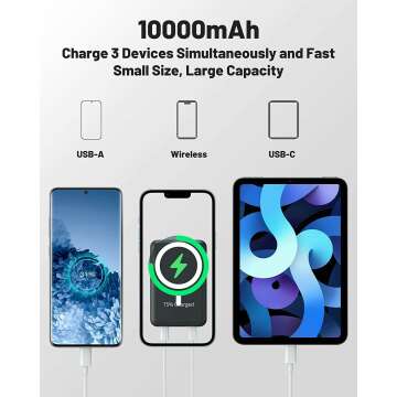 Yiisonger 10000mAh Wireless Power Bank Slim Design