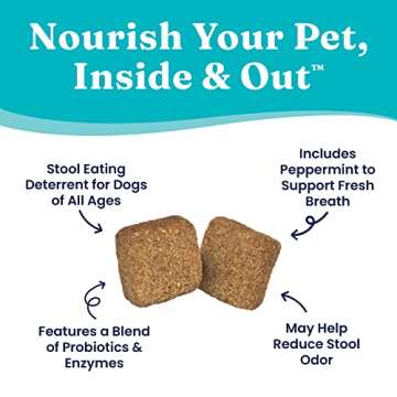 Solid Gold Stop Eating Poop for Dogs with Coprophagia; Natural, Holistic Grain-Free Supplement Chews and Powder with Peppermint & Parsley Oil