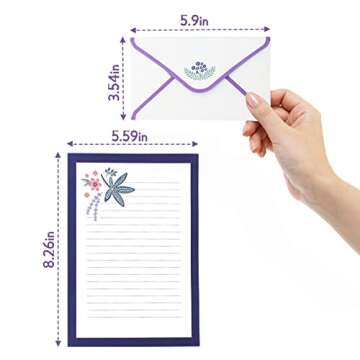 Cute 90PCS Writing Paper and Envelopes Set