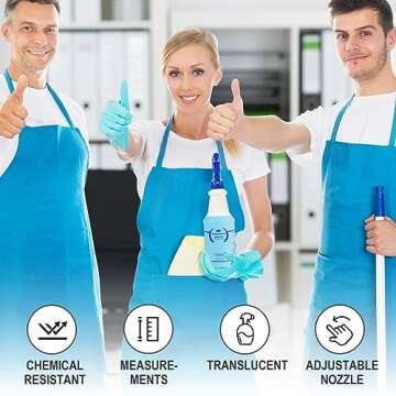 Plastic Spray Bottle, Empty Spray Bottles (2 Pack 24 Oz), Bealee All-Purpose Sprayer for Cleaning Solutions, Bleach Spray, Planting, BBQ, Mist & Stream Water Spraying Bottle with Adjustable Nozzle