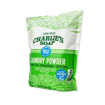 Charlie’s Soap Laundry Powder New (150 Loads, 1 Pack) Fragrance Free Hypoallergenic Plant Based Deep Cleaning Laundry Powder – Biodegradable Eco Friendly Sustainable Laundry Detergent