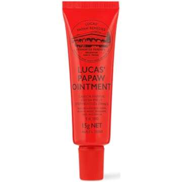 Lucas Papaw Ointment 15G (With Lip Applicator) | Best Paw Paw Cream for Chapped Lips, Minor Burns, Sunburn, Cuts, Insect Bites and Diaper Rash