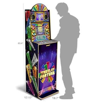 Arcade1Up Wheel of Fortune Casinocade Deluxe Arcade Game 5 Ft Tall Stand Up Cabinet