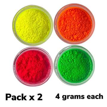 Oh! Sweet Art - Edible Petal Dust - For Decorating Cakes, Cupcakes, Cake Pops, & More - Kosher, Food-Grade Coloring - Neon Set x 4 units each jar 4 grams