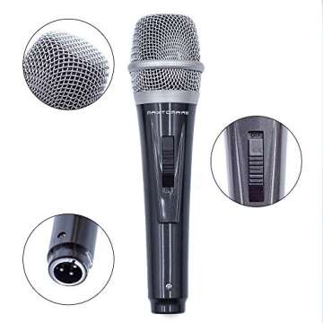 Musical Instrument Microphone Dynamic Singing Microphone with XLR Cable 12 Feet Portable Microphone for Karaoke, Speech, Wedding, Stage and Outdoor Activities