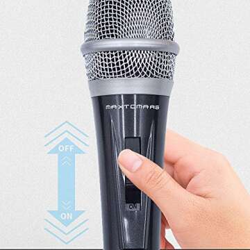 Musical Instrument Microphone Dynamic Singing Microphone with XLR Cable 12 Feet Portable Microphone for Karaoke, Speech, Wedding, Stage and Outdoor Activities