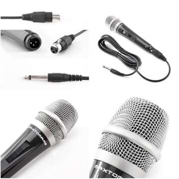 Musical Instrument Microphone Dynamic Singing Microphone with XLR Cable 12 Feet Portable Microphone for Karaoke, Speech, Wedding, Stage and Outdoor Activities