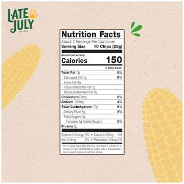 Late July Snacks Organic White Corn Tortilla Chip Dippers, 7.4 Oz