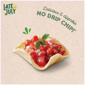 Late July Snacks Organic White Corn Tortilla Chip Dippers, 7.4 Oz