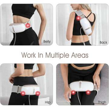 OWAYS Slimming Belt, Weight Loss Machine for Women, Adjustable Vibration Massage, 4 Massage Modes, Belly Fat Burner, Promote Digestion, NOT Cordless