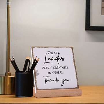 Leader Gifts - Thank You Acrylic Plaque with Stand