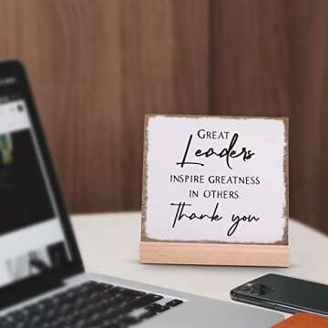 Leader Gifts - Thank You Acrylic Plaque with Stand