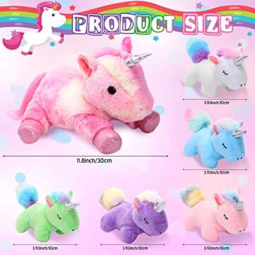 Sumind Rainbow Unicorn Mommy Stuffed Animal with 5 Cute Baby Unicorns in Her Tummy Plush Toy for Mama Girls Baby Toddler Kids 3 4 5 6 7 8+ YearChristmas Birthday Gifts(Stylish Style,Pink)