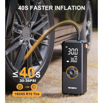 150PSI Portable Tire Inflator for Cars & Bikes