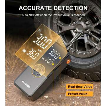 150PSI Portable Tire Inflator for Cars & Bikes