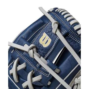 WILSON 2024 A1000 DP15 11.5” Infield Baseball Glove - Navy/Silver/Yellow, Right Hand Throw