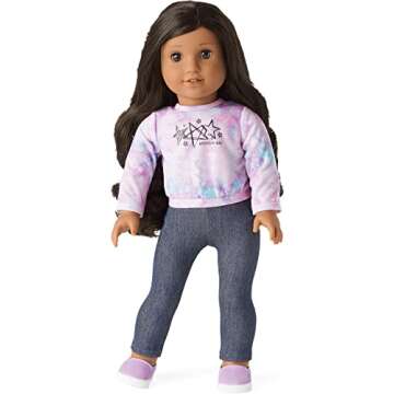 American Girl Truly Me 18-inch Doll 82 & School Day to Soccer Play Playset with Supplies, Uniform, and Ball, For Ages 6+