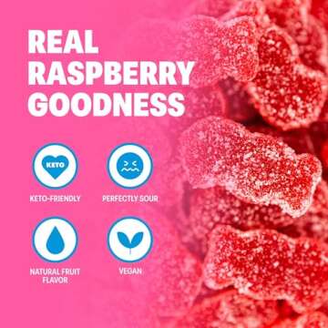 Shameless Snacks - Healthy Low Calorie Snacks, Low Carb Keto Gummies (Gluten Free Candy) - 6 Pack Red Raspberry Sour Scouts