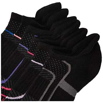 CoolZone No Show Women's Socks 6 Pack - Black