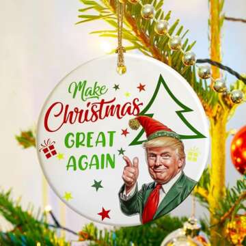 Trump Ornament 2024 - Trump Christmas Ornament - Trump Decorations - Christmas 2024 Gifts - Trump Merchandise - Funny Trump Gifts - Gifts for Supporter