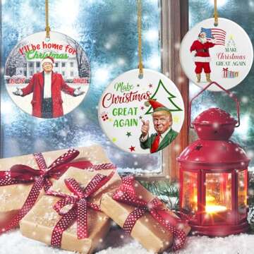 Trump Ornament 2024 - Trump Christmas Ornament - Trump Decorations - Christmas 2024 Gifts - Trump Merchandise - Funny Trump Gifts - Gifts for Supporter