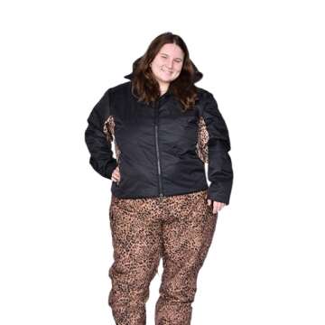 Snow Country Outerwear Womens Plus Size Snow Skiing Pants 1X-6X (4X, Leopard, 1)