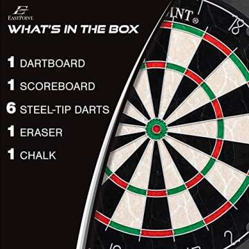 EastPoint Sports Dartboard with Scoreboard Set - Includes 3 Darts