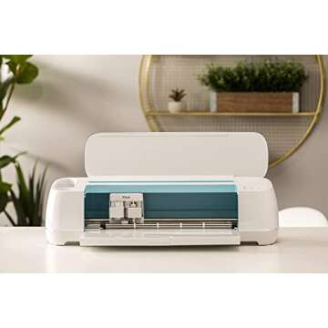 Cricut Maker in Blue & Digital Content Library Bundle - Smart Cutting Machine - Cuts 300+ Materials, Home Decor & More, Bluetooth Connectivity, Compatible with iOS, Android, Windows & Mac