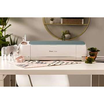 Cricut Maker in Blue & Digital Content Library Bundle - Smart Cutting Machine - Cuts 300+ Materials, Home Decor & More, Bluetooth Connectivity, Compatible with iOS, Android, Windows & Mac