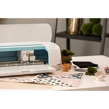 Cricut Maker in Blue & Digital Content Library Bundle - Smart Cutting Machine - Cuts 300+ Materials, Home Decor & More, Bluetooth Connectivity, Compatible with iOS, Android, Windows & Mac