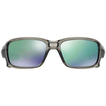 Oakley Men's OO9331 Straightlink Rectangular Sunglasses - Grey Ink/Jade Iridium 61mm