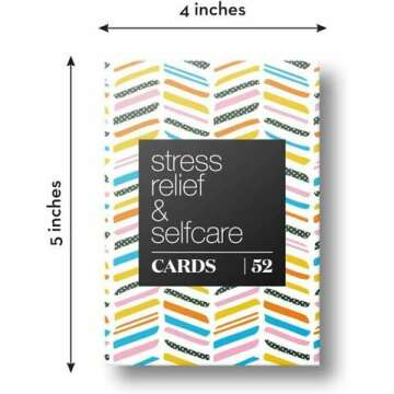 Allura & Arcia 52 Stress Less & Self Care Cards - Mindfulness & Meditation Exercises - Anxiety Relief & Relaxation