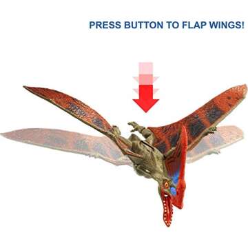 Jurassic World Toys Tapejara Savage Strike Dinosaur Action Figure in Smaller Size with Unique Attack Moves Like Biting, Head Ramming, Wing Flapping, Articulation and More