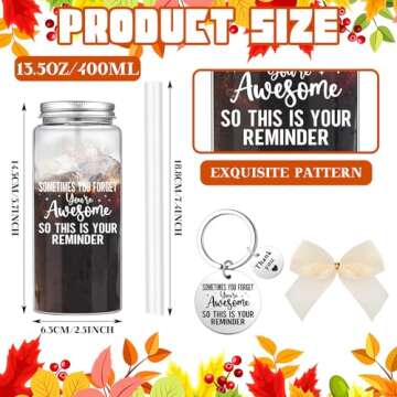 Skylety 20 Set Employee Appreciation Gifts - Inspirational Tumblers & Keychains