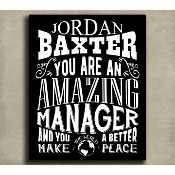 Custom Manager Plaque Tin Sign Gift