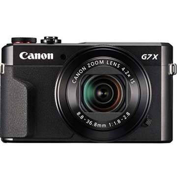 Canon PowerShot G7 X Mark II Bundle - 64GB Memory, Case, Grip & Software (Renewed)