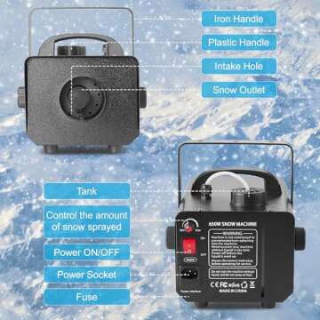 Snow Machine 650W With Remote Control For Events