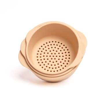 Inspire My Play - 3 x Nesting Bowls and Sieve - Perfect for Sensory PlayTray - Sensory Bin Accessories - Special Education Classroom Supplies - Montessori Education Toys - Natural