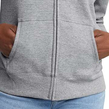 EcoSmart Full-Zip Hoodie for Women - Light Steel