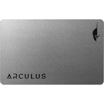 Arculus® Crypto Cold Storage Wallet, Secure Bitcoin Wallet, Crypto hardware wallet for NFTs, Ethereum, Bitcoin, Cardano and Other Cryptocurrencies, 3-Factor Authentication Crypto Wallet, Silver