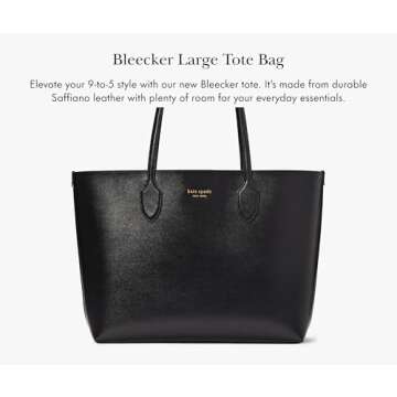 Kate Spade New York Bleecker Saffiano Leather Large Tote in Black