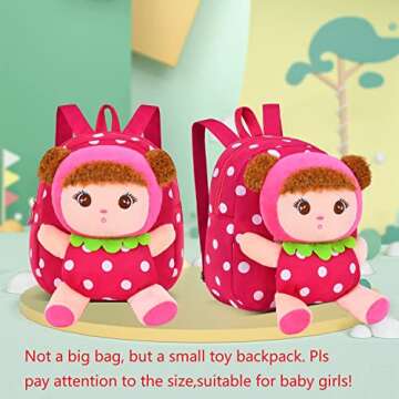 Suerico Cute Toddler Backpack Plush Doll Toy Snack Travel Bag Preschool Shoulder Bag Gift for Kid